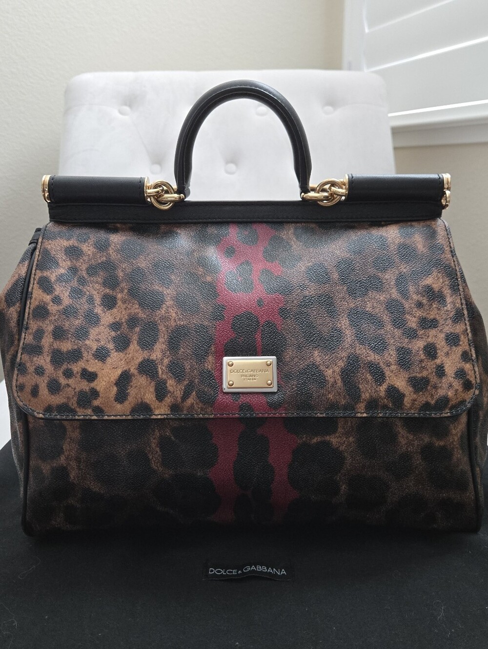 Dolce & Gabbana Bag. Authentic Dolce & Gabbana Leopard Print Satchel